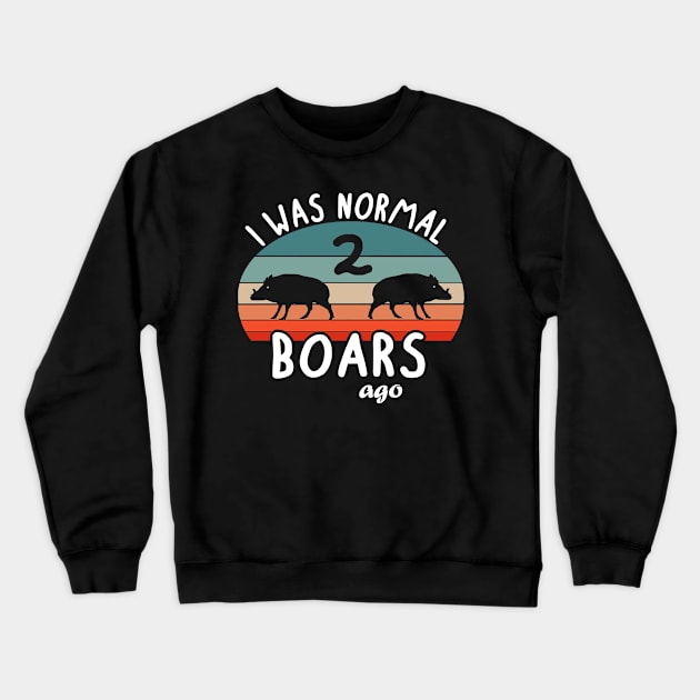 little wild boar boars saying animal gift fan Crewneck Sweatshirt by FindYourFavouriteDesign